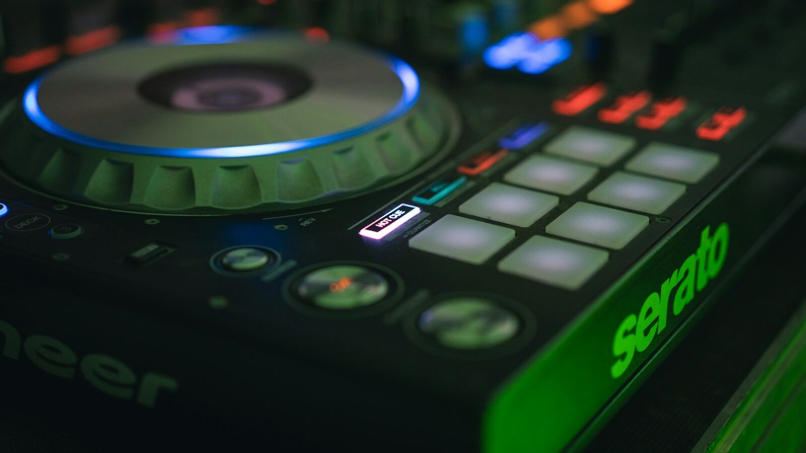 a close up of a dj controller